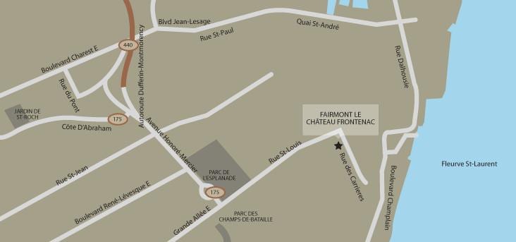 Mapa do chateau frontenac