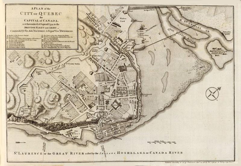 old Quebec City tour a pé mapa