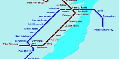 A Cidade de Quebec mapa do metropolitano