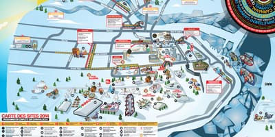 Mapa de carnaval de inverno de Quebec