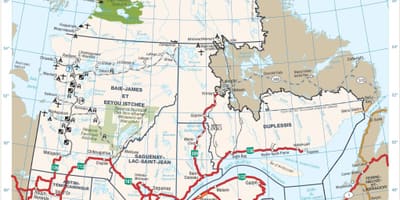 Mapa de estradas de Quebec no canadá