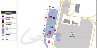 Yqb mapa do aeroporto