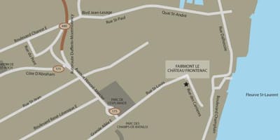 Mapa do chateau frontenac