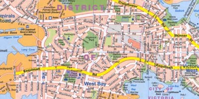 Mapa de Quebec rua